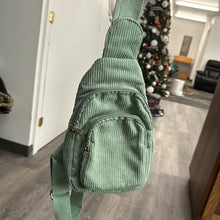 Load image into Gallery viewer, MINT CORDOROUY SLING BAG
