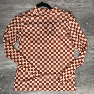 MUTED CHECKERED TOP